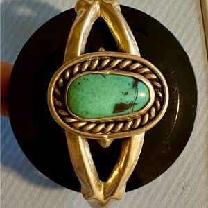 Vintage Southwest Silver and Turquoise Cuff Bracelet